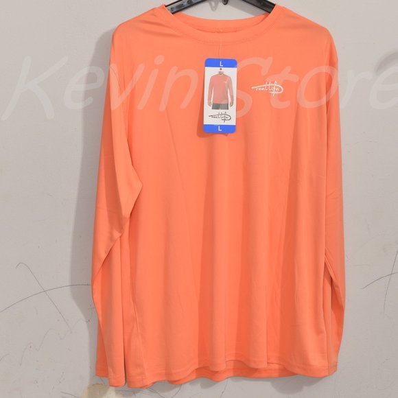 Reel Life Other - size Large Orange Reel Life Men's Long Sleeve UV Tee